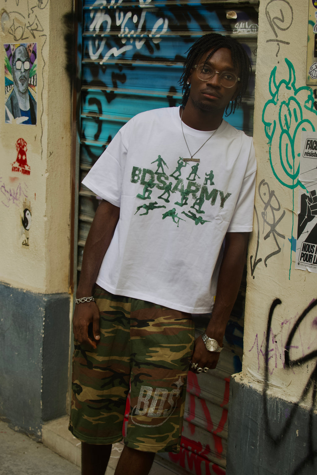 T shirt green BDS army