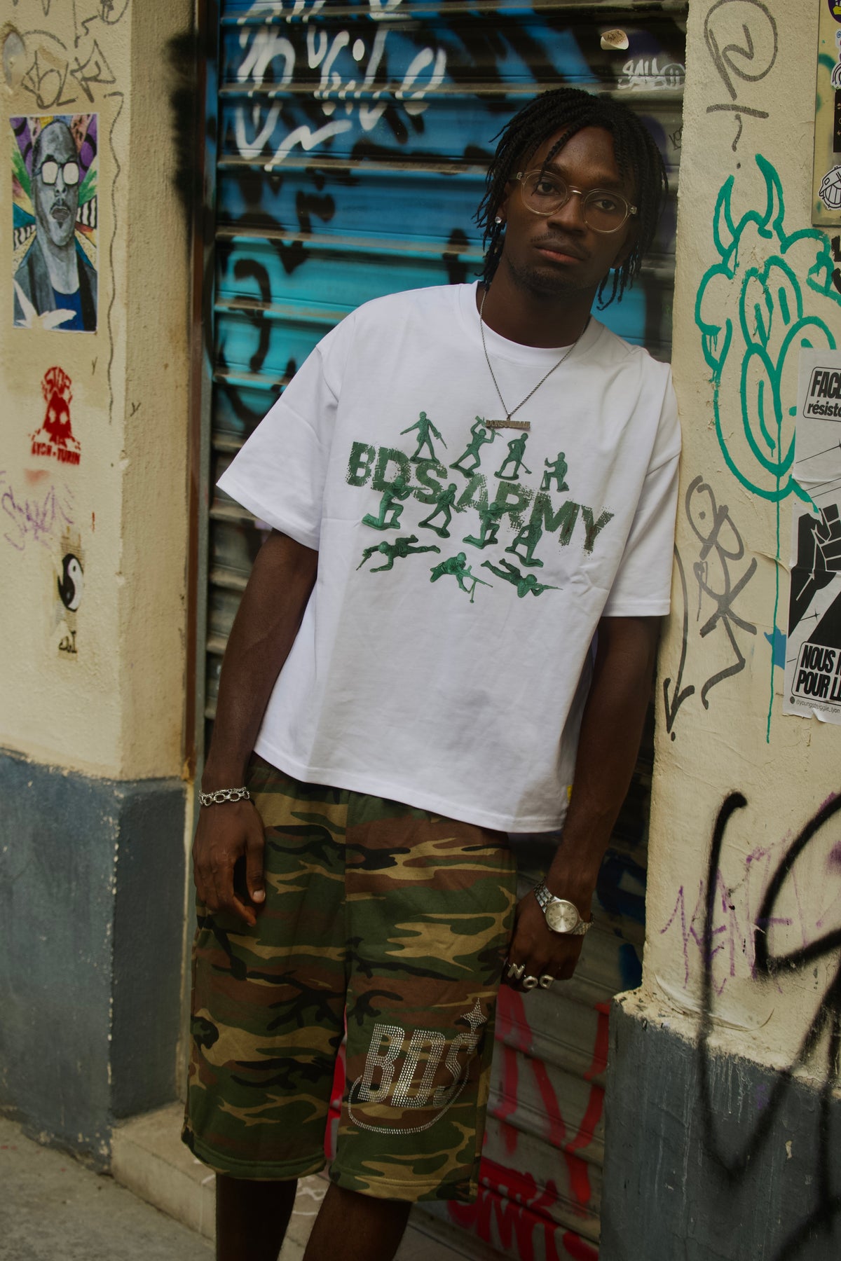 T shirt green BDS army