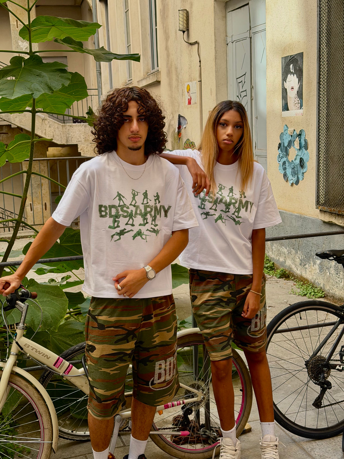T shirt green BDS army